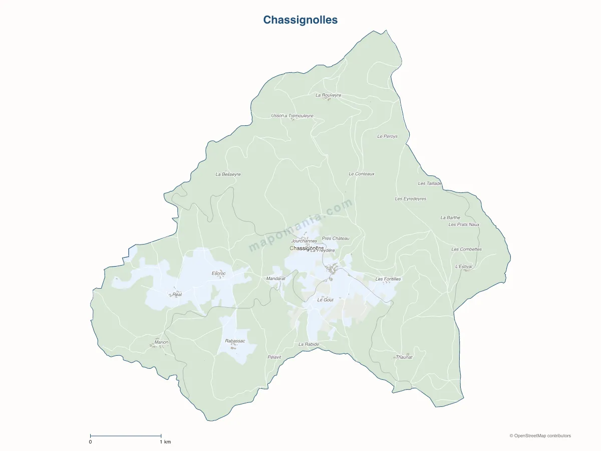 Carte de Chassignolles à personnaliser