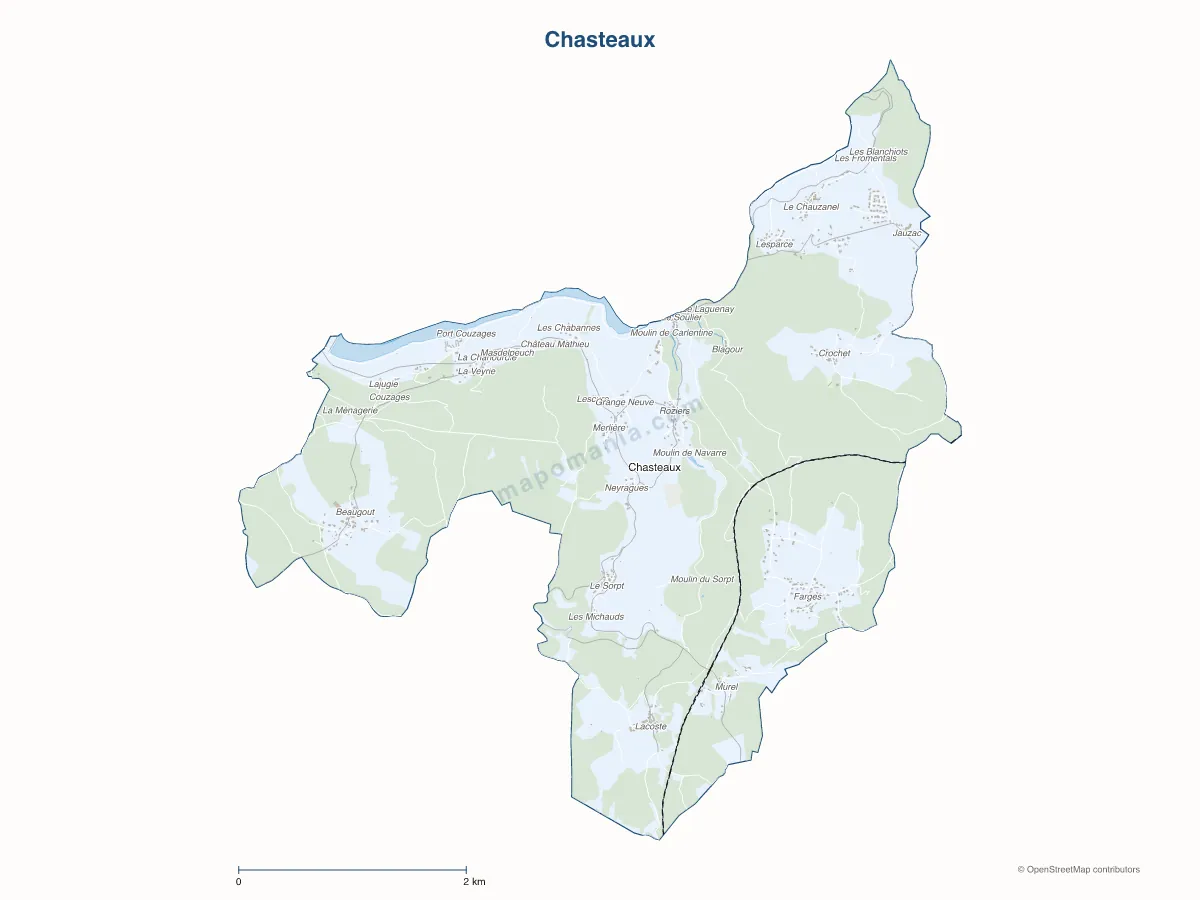 Carte de Chasteaux à personnaliser