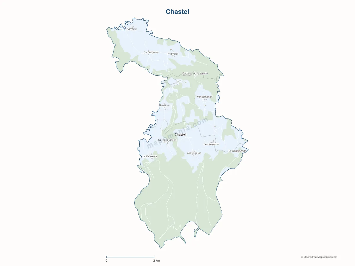 Carte de Chastel à personnaliser
