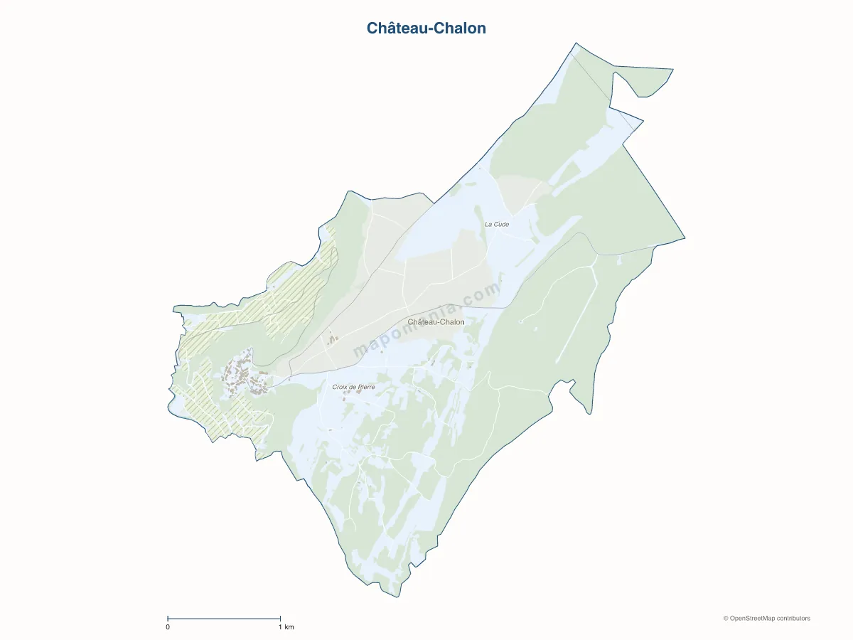 Carte de Château-Chalon à personnaliser