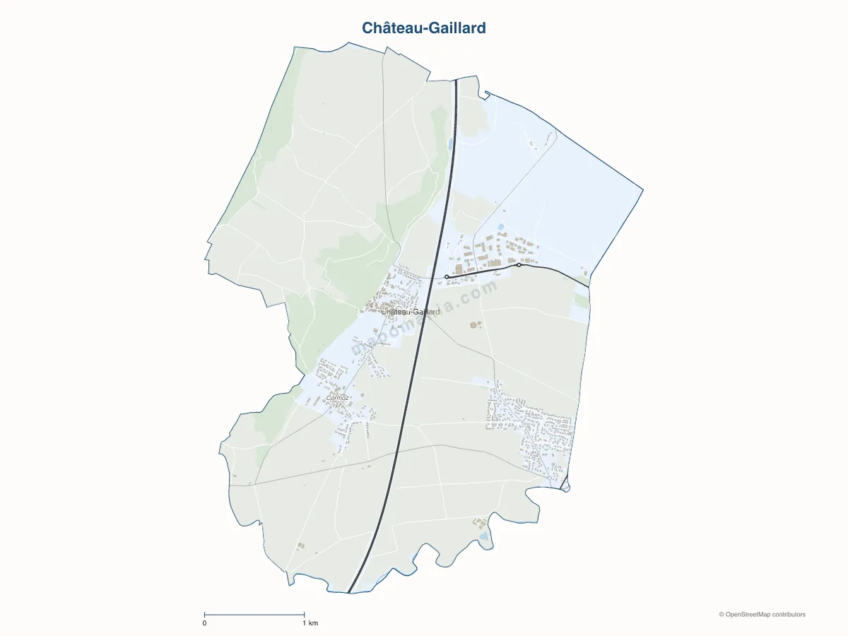 Carte de Château-Gaillard à personnaliser