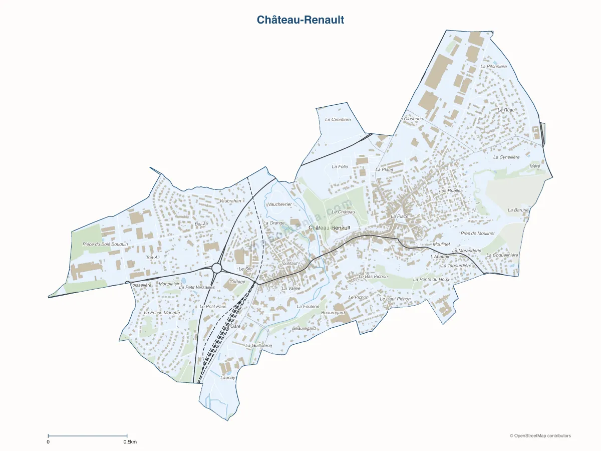 Carte de Château-Renault à personnaliser