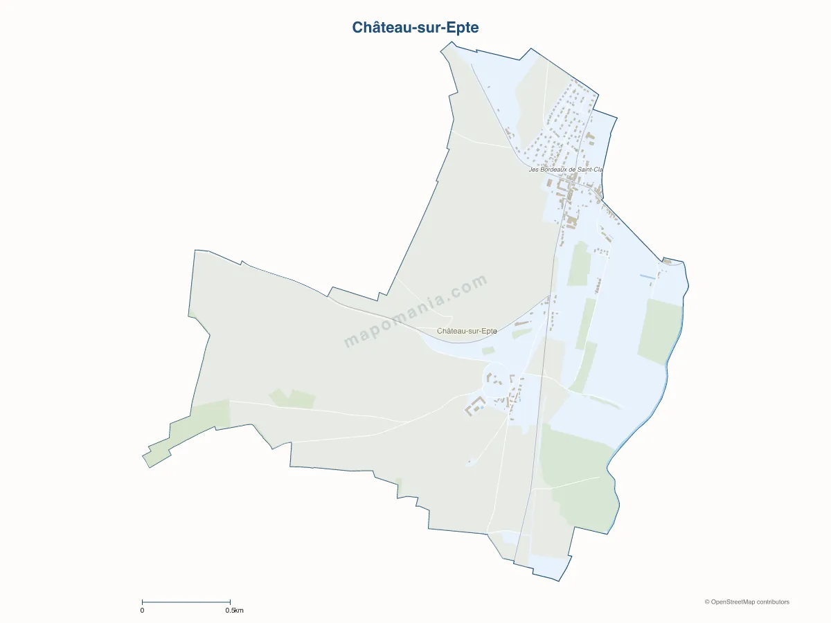 Carte de Château-sur-Epte à personnaliser
