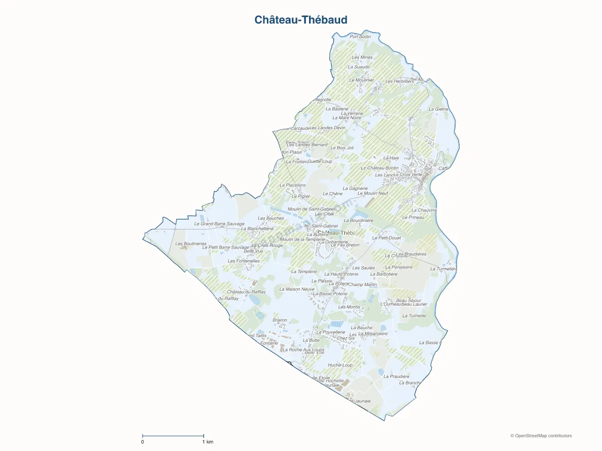 Carte de Château-Thébaud à personnaliser