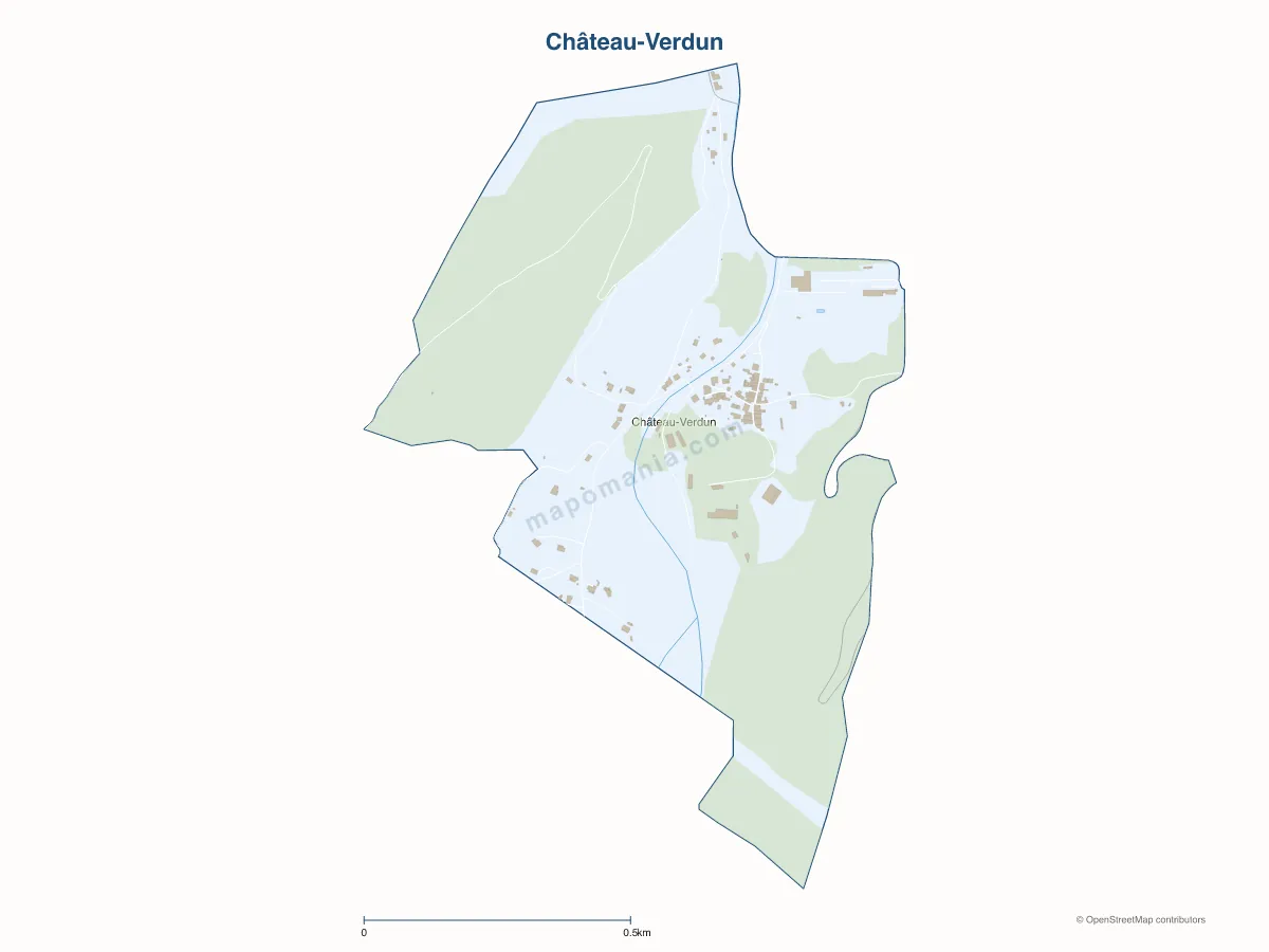 Carte de Château-Verdun à personnaliser