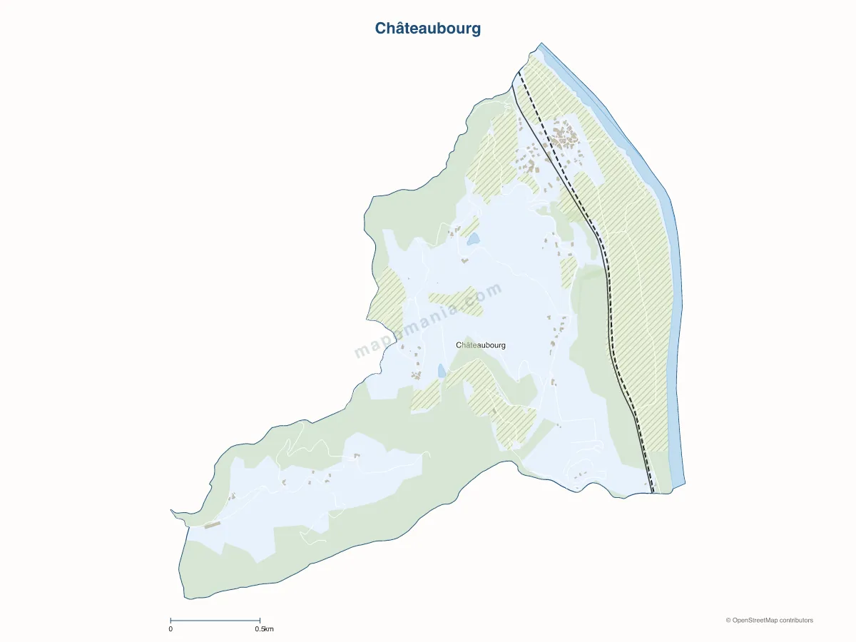 Carte de Châteaubourg à personnaliser