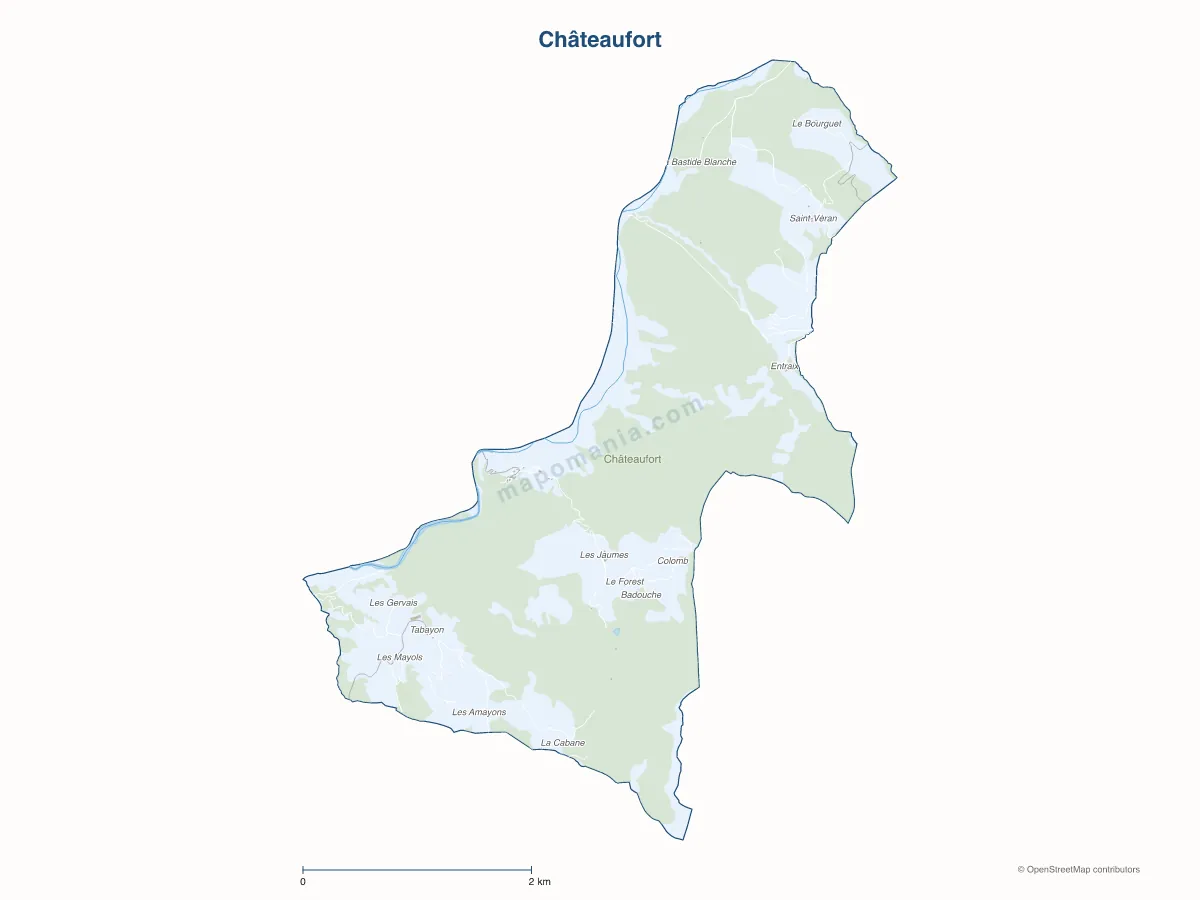 Carte de Châteaufort à personnaliser