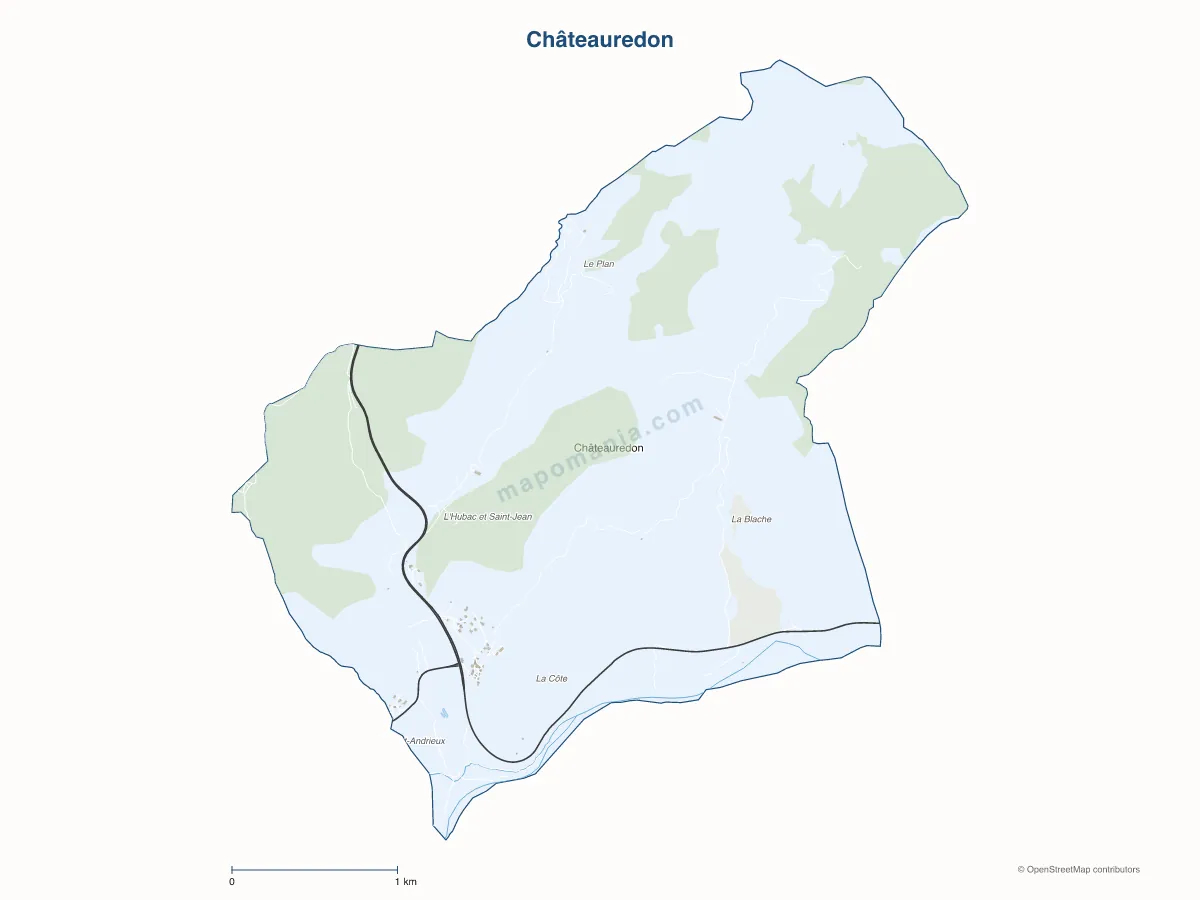 Carte de Châteauredon à personnaliser