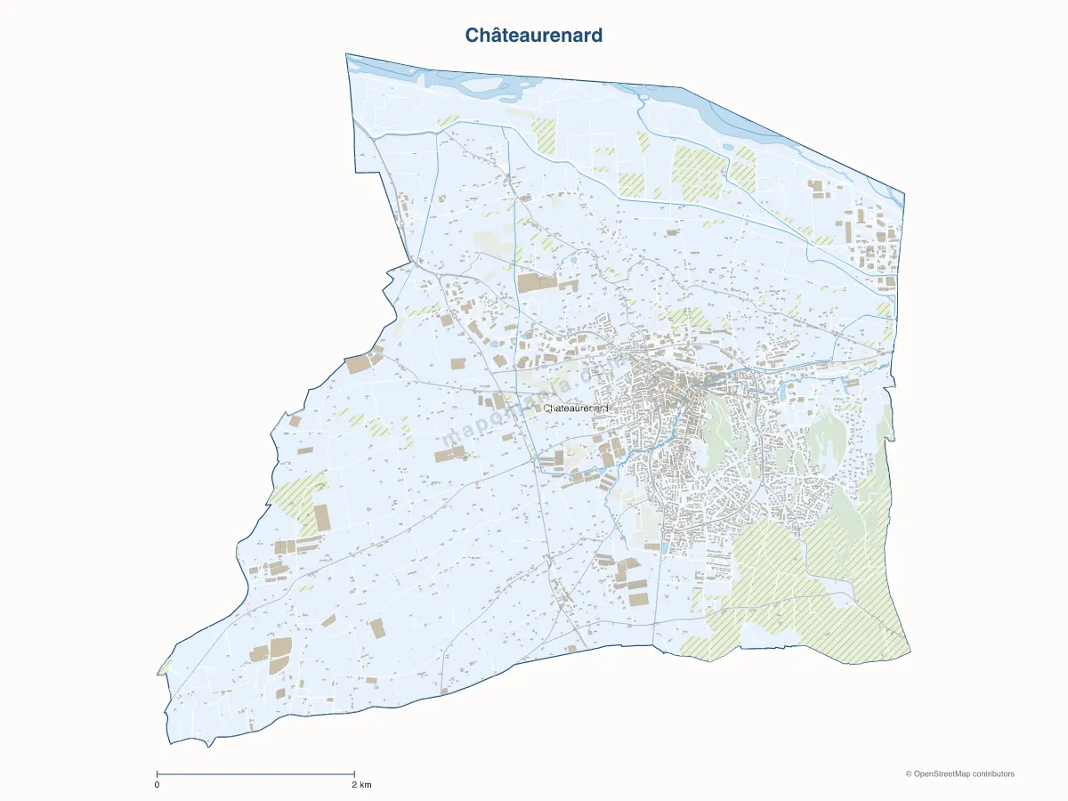 Carte de Châteaurenard à personnaliser