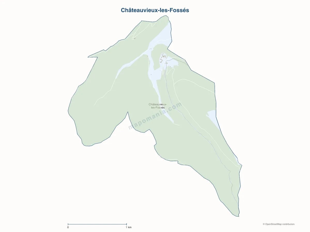 Carte de Châteauvieux-les-Fossés à personnaliser
