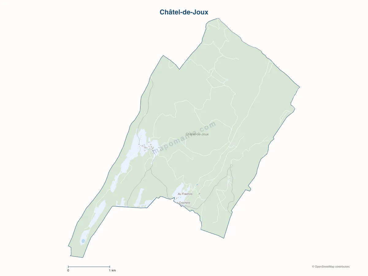 Carte de Châtel-de-Joux à personnaliser