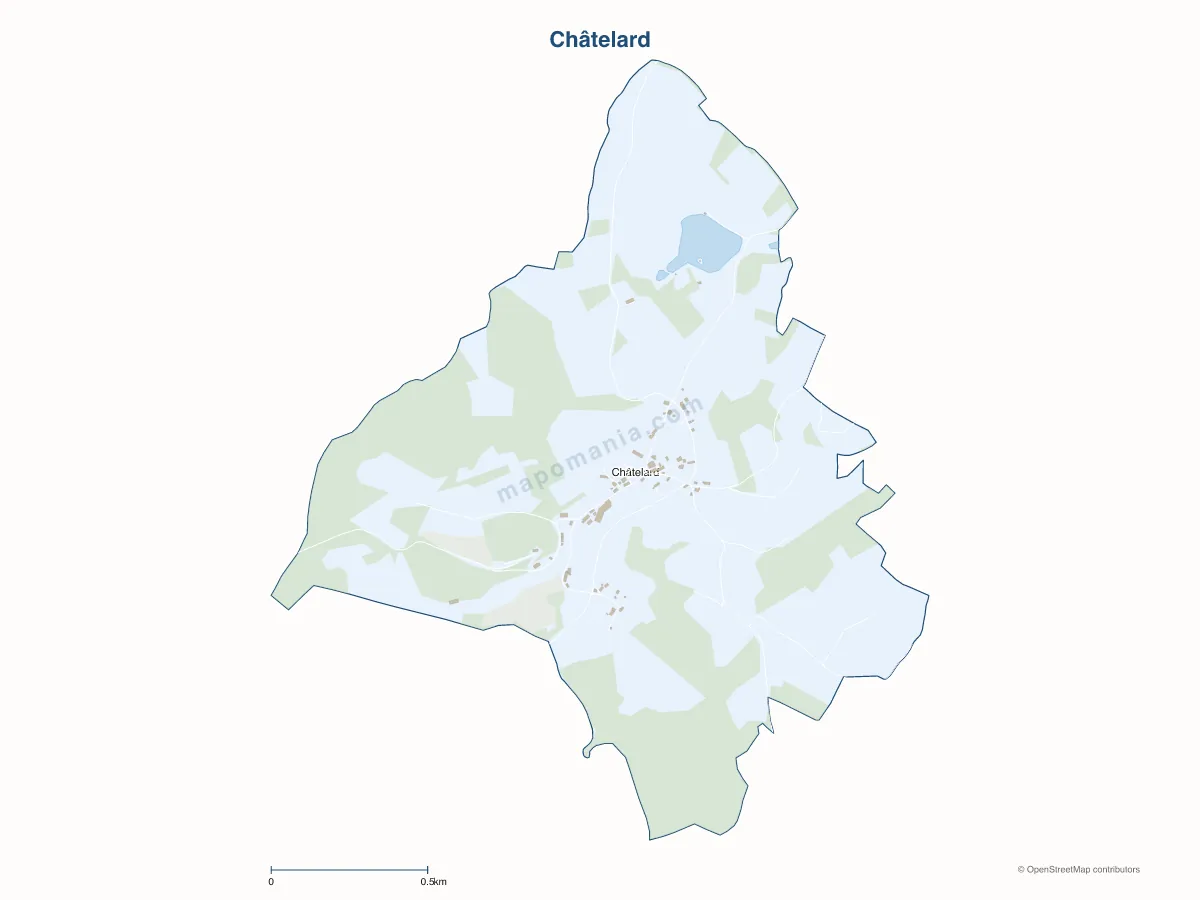 Carte de Châtelard à personnaliser