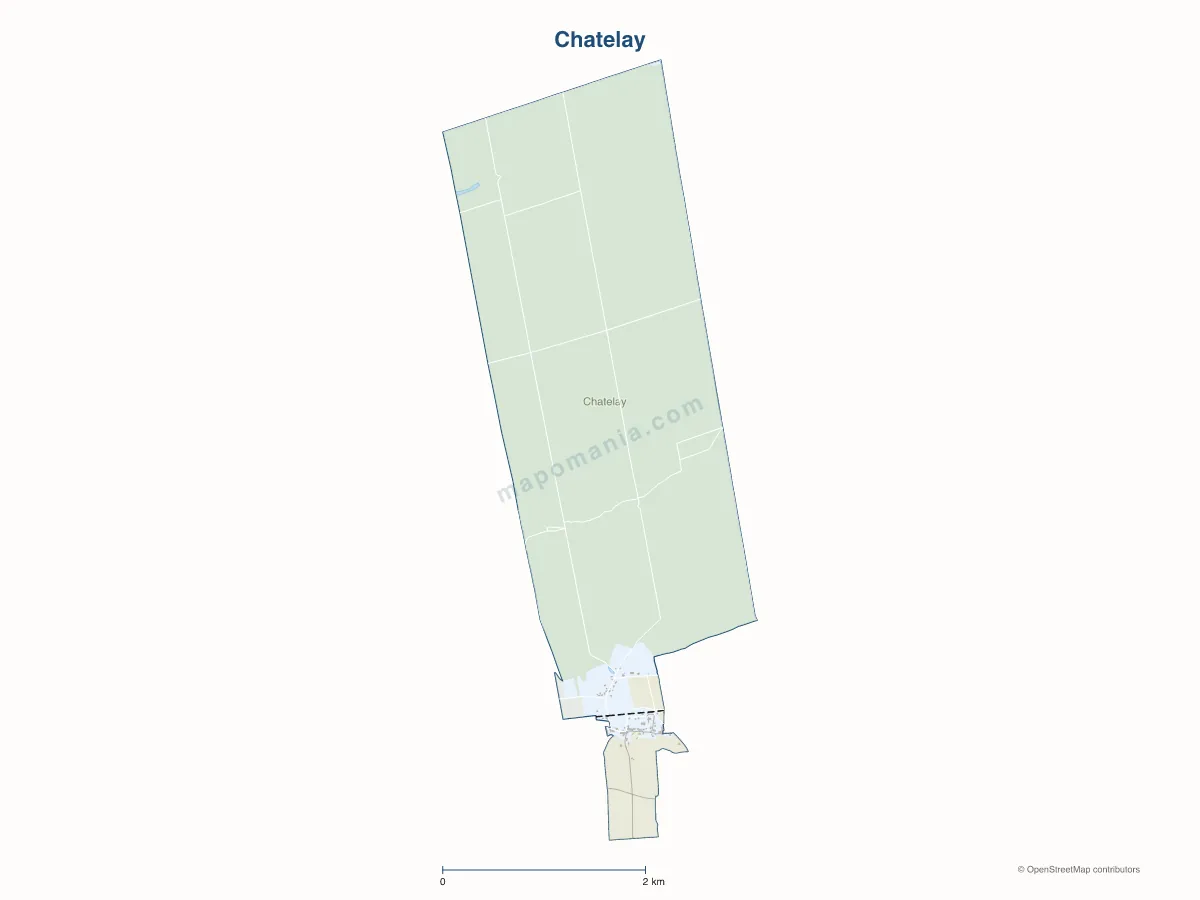 Carte de Chatelay à personnaliser