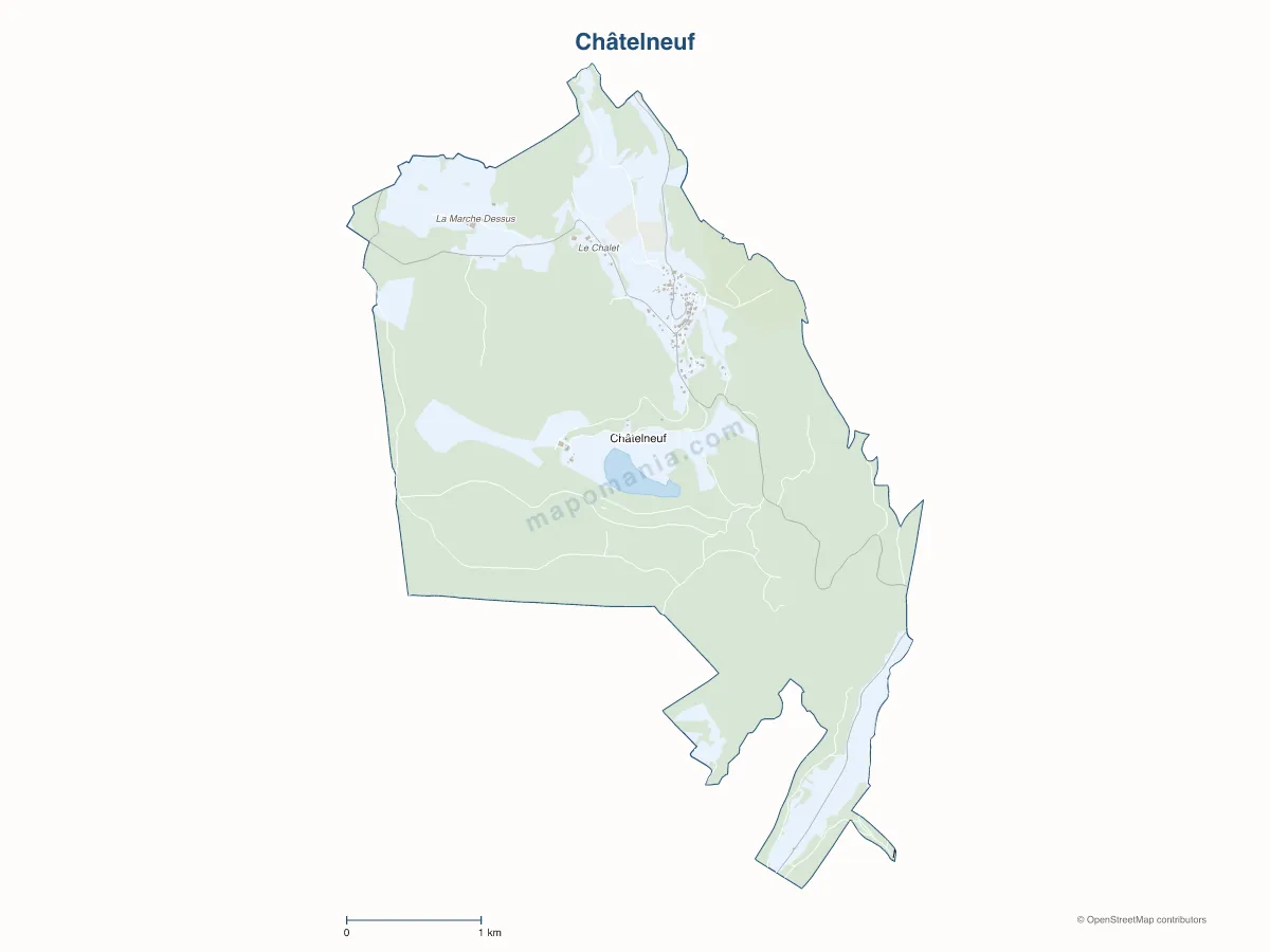 Carte de Châtelneuf à personnaliser