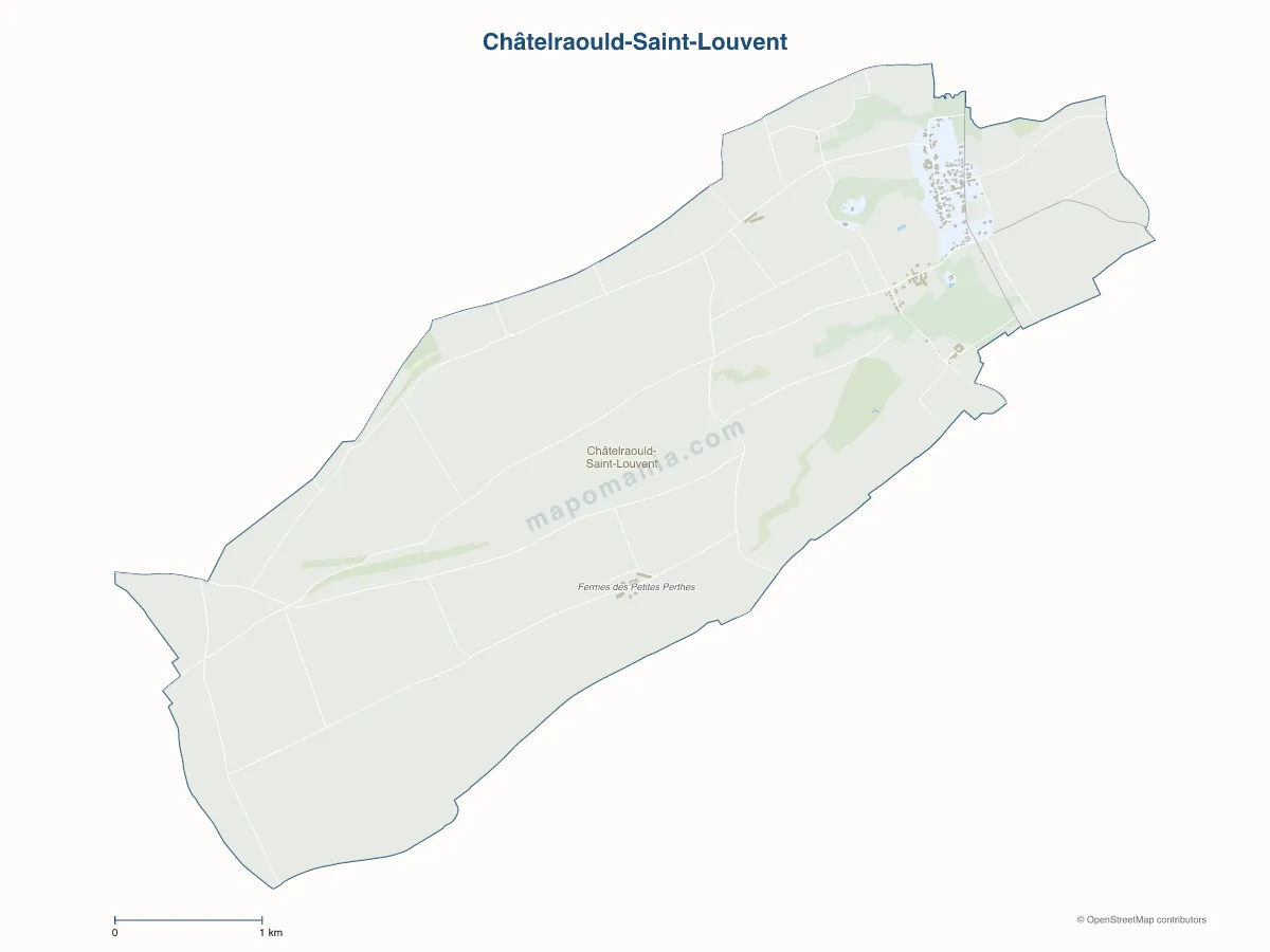 Carte de Châtelraould-Saint-Louvent à personnaliser