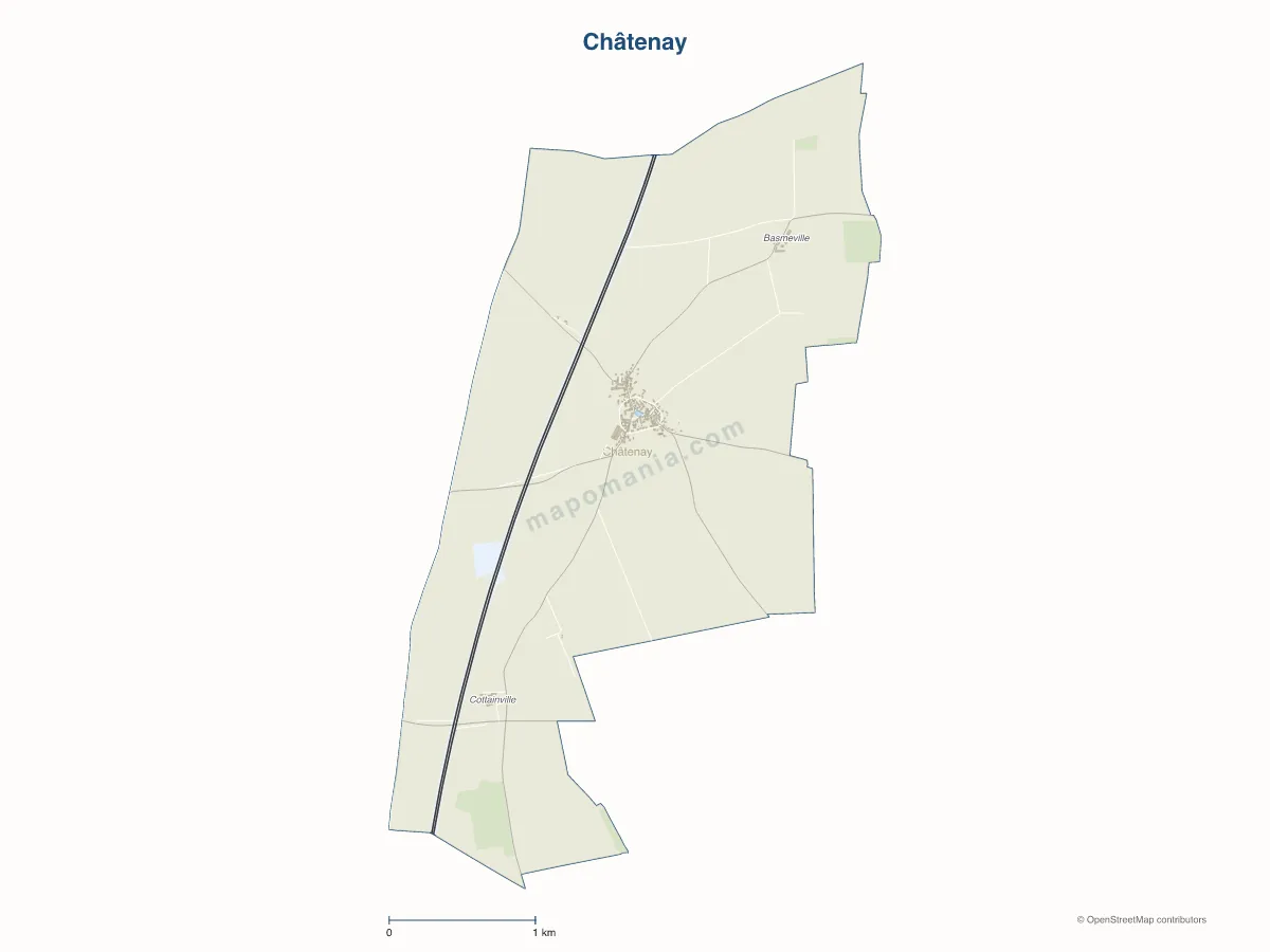 Carte de Châtenay à personnaliser