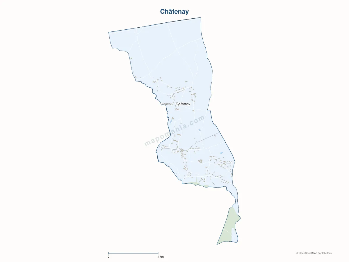 Carte de Châtenay à personnaliser