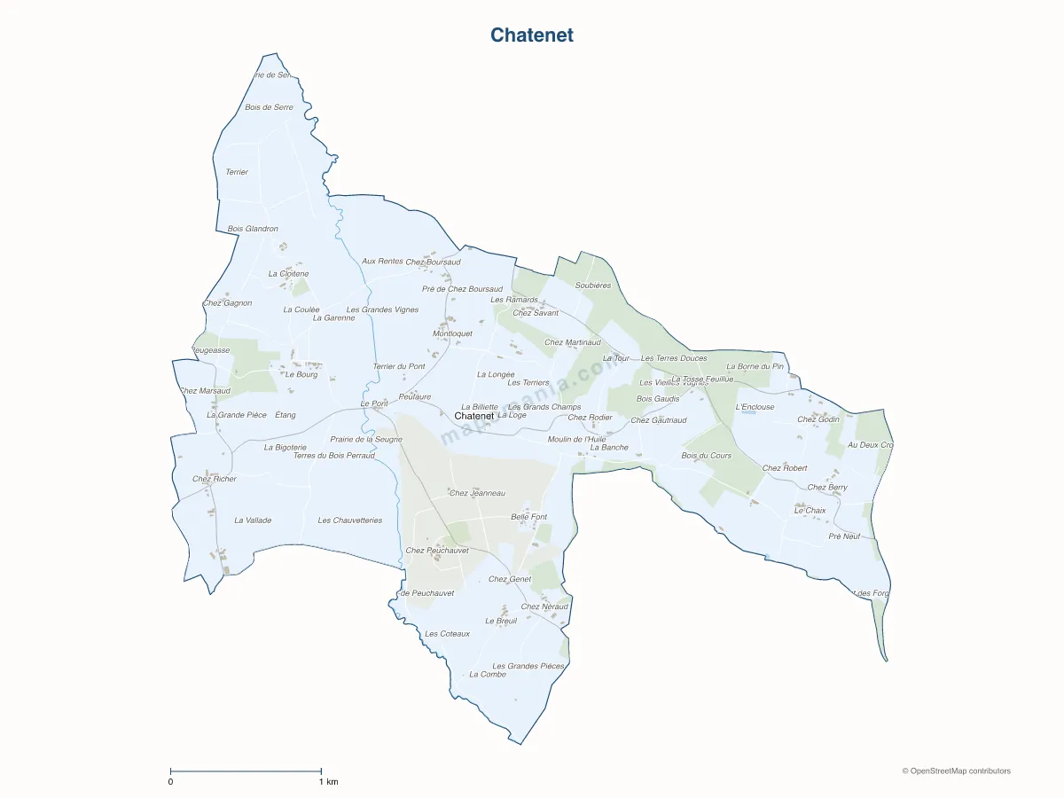 Carte de Chatenet à personnaliser