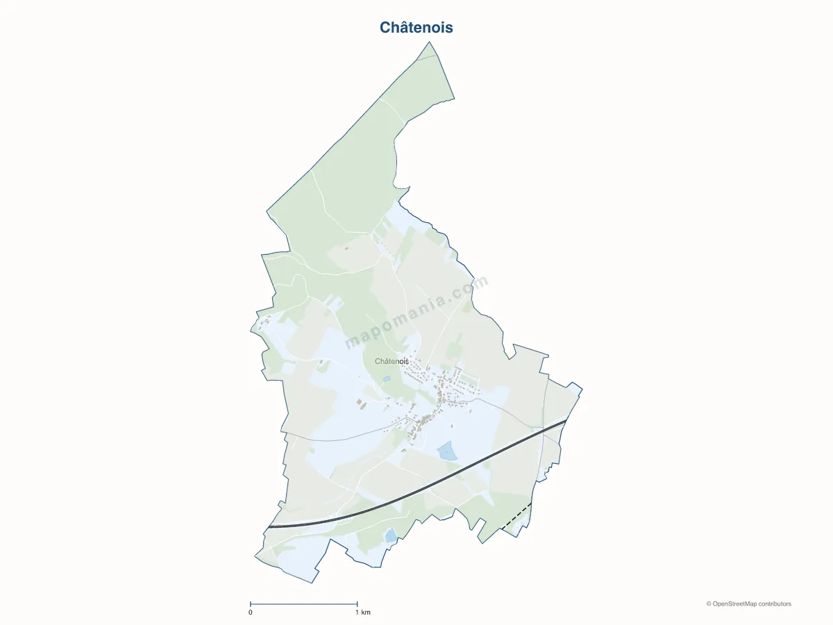 Carte de Châtenois à personnaliser