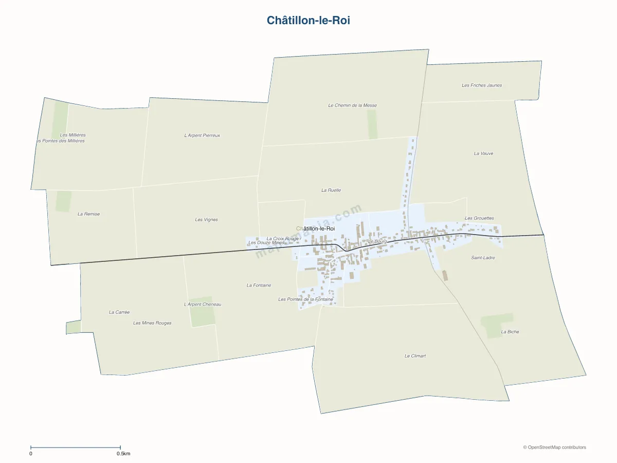 Carte de Châtillon-le-Roi à personnaliser