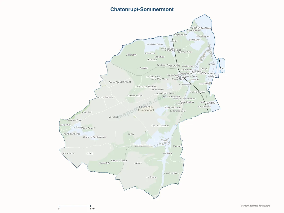 Carte de Chatonrupt-Sommermont à personnaliser