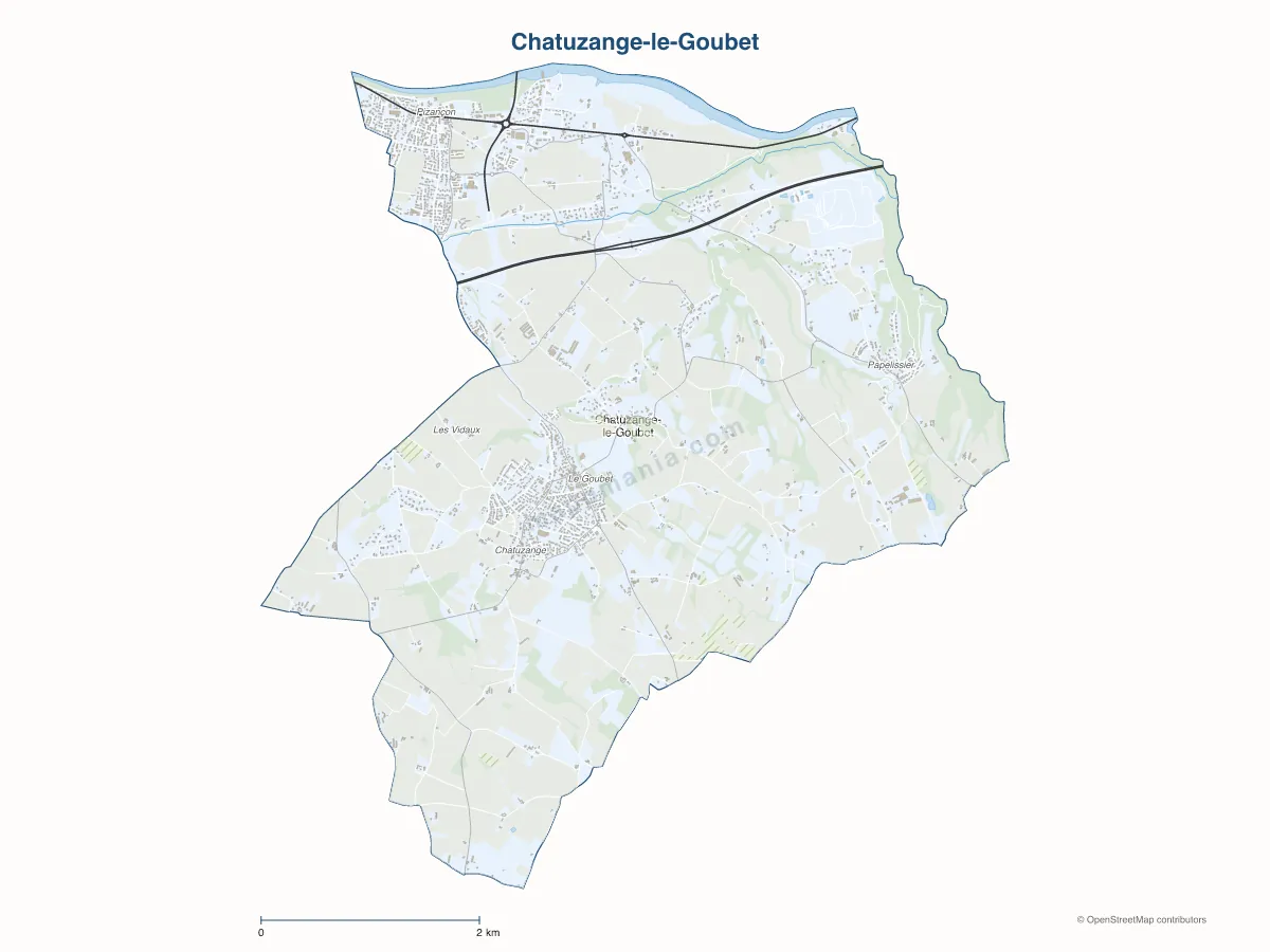Carte de Chatuzange-le-Goubet à personnaliser