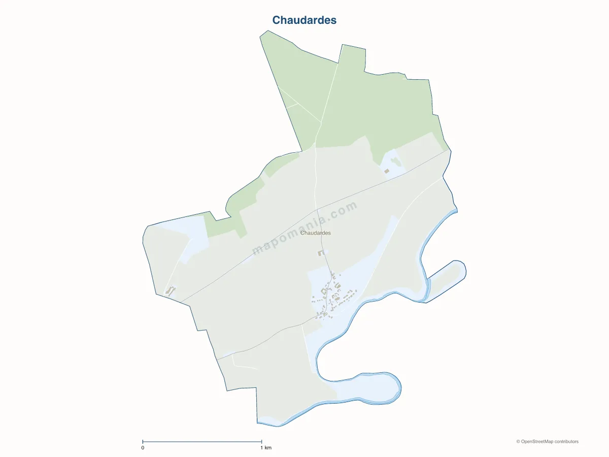 Carte de Chaudardes à personnaliser