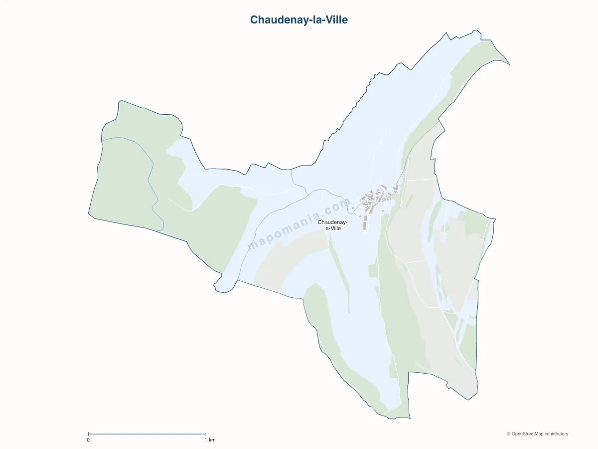 Carte de Chaudenay-la-Ville à personnaliser