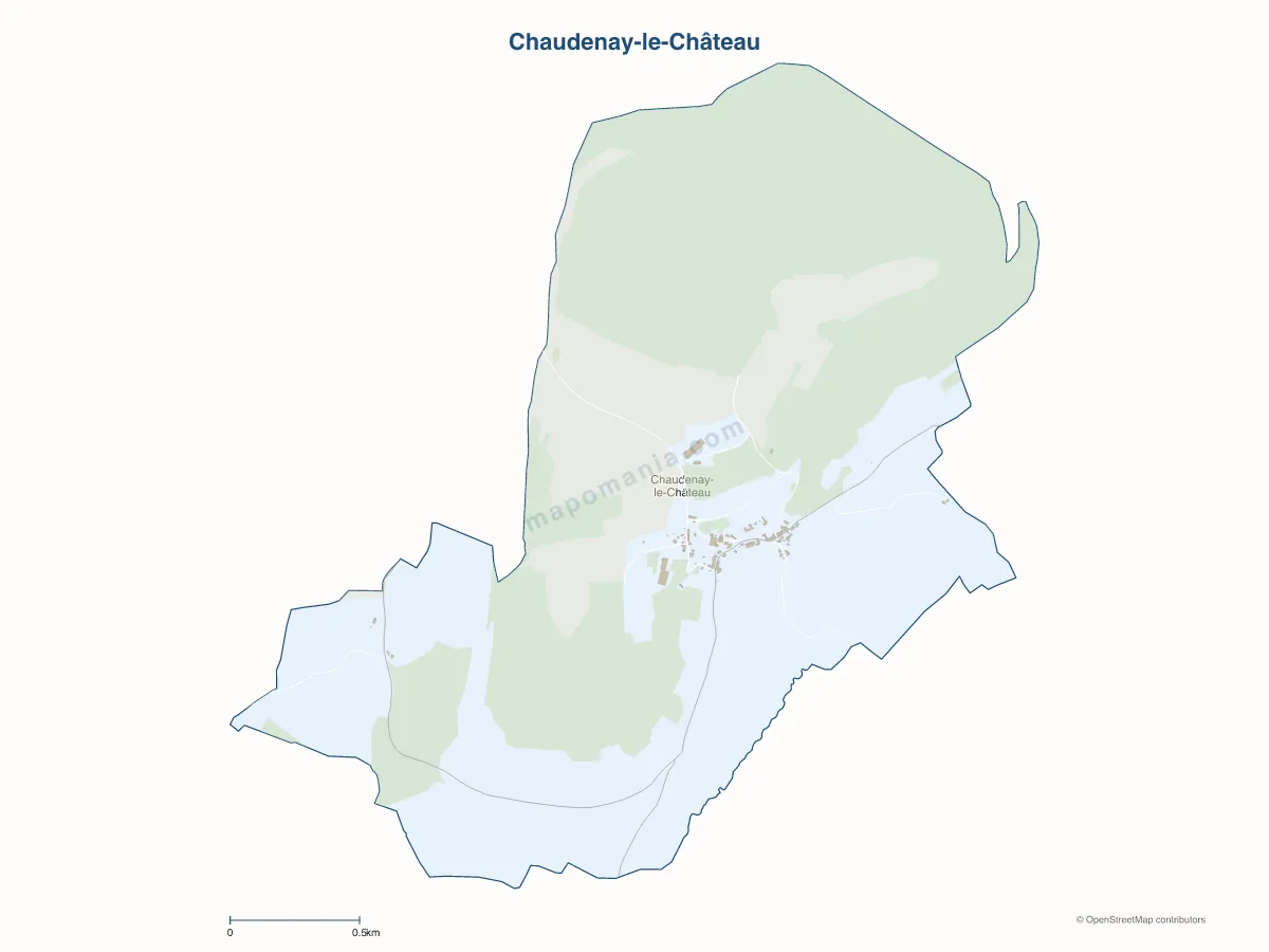 Carte de Chaudenay-le-Château à personnaliser