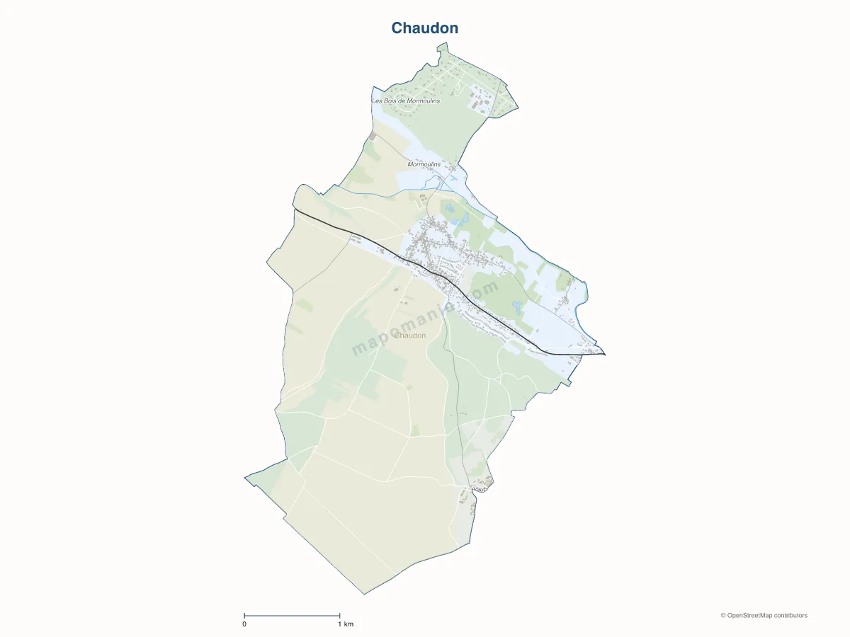Carte de Chaudon à personnaliser