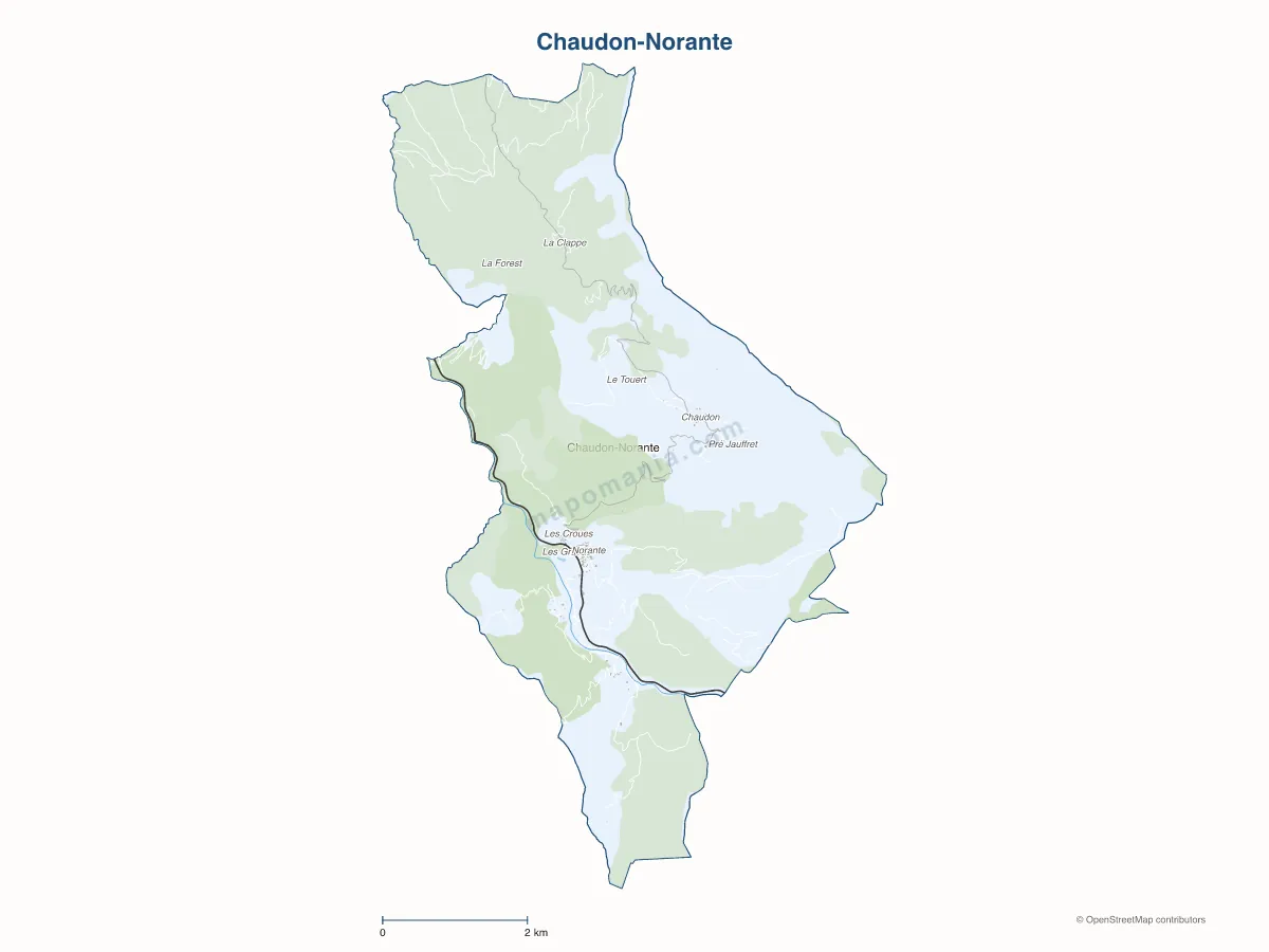 Carte de Chaudon-Norante à personnaliser