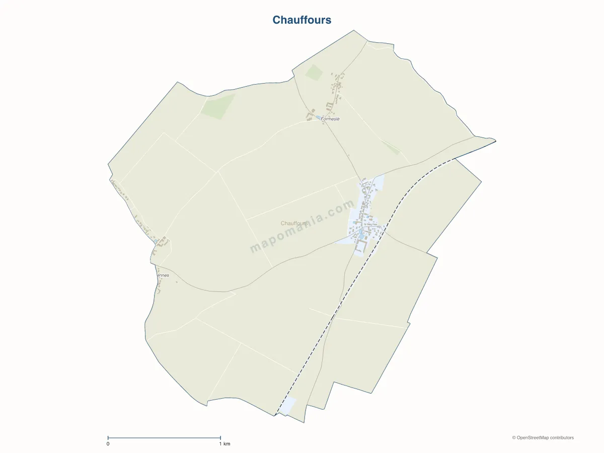 Carte de Chauffours à personnaliser