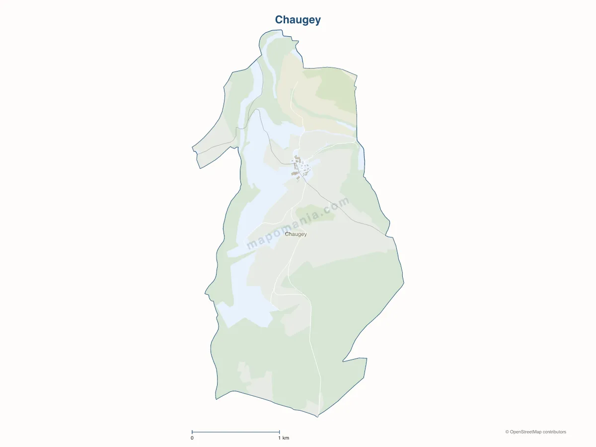 Carte de Chaugey à personnaliser