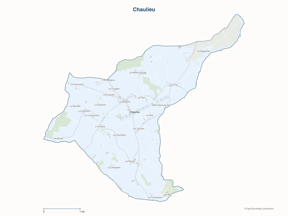 Carte de Chaulieu à personnaliser