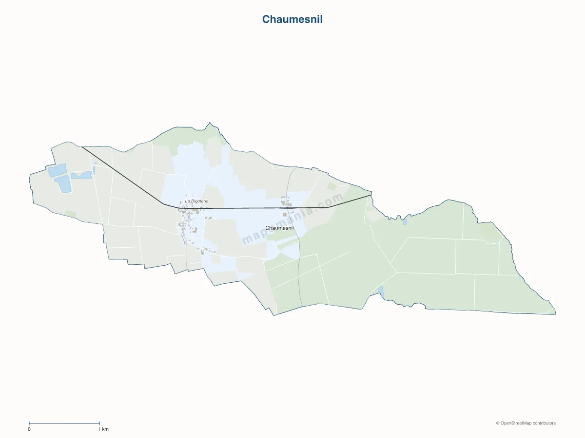 Carte de Chaumesnil à personnaliser