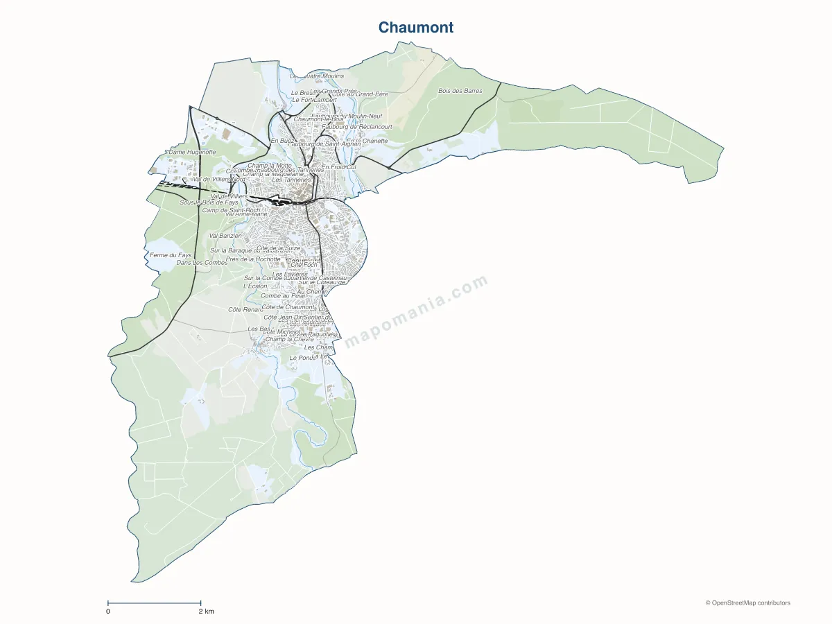 Carte de Chaumont à personnaliser