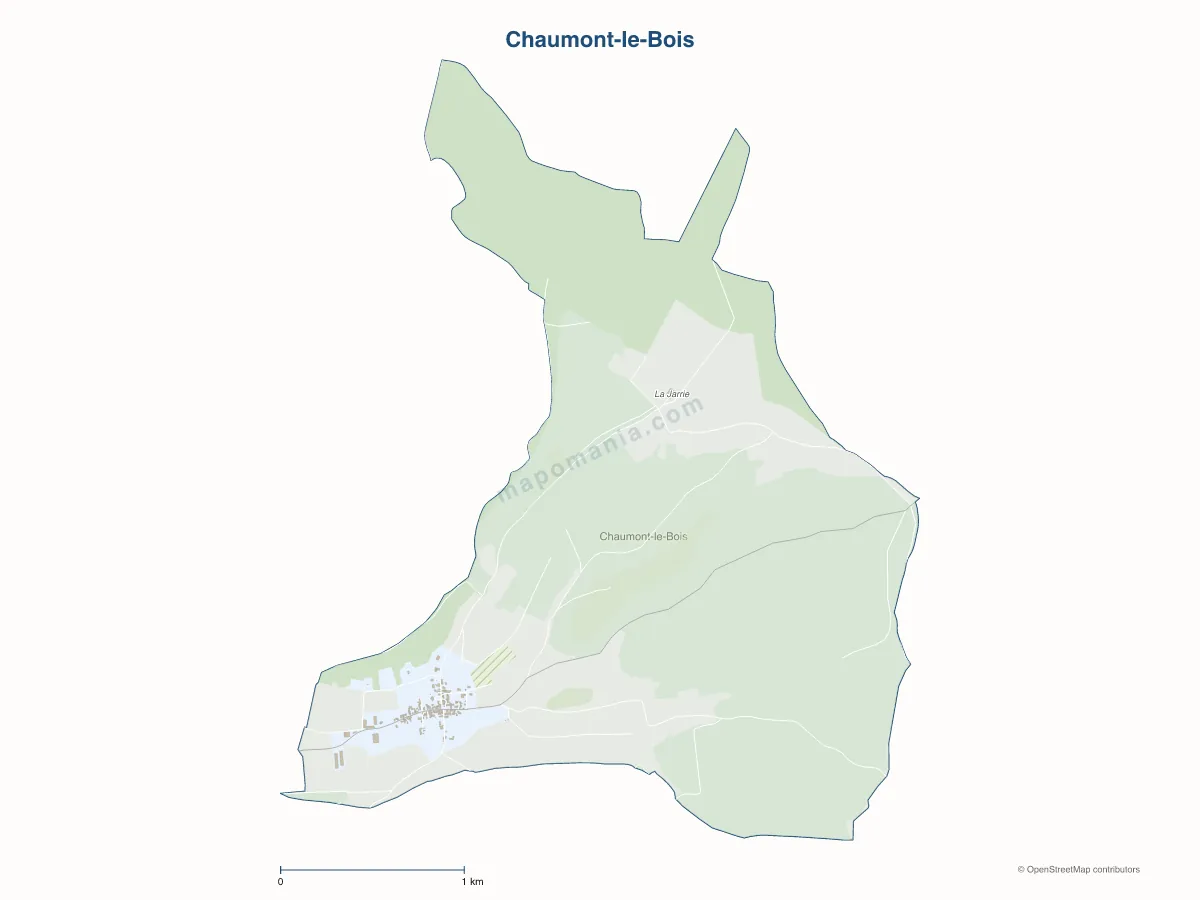 Carte de Chaumont-le-Bois à personnaliser