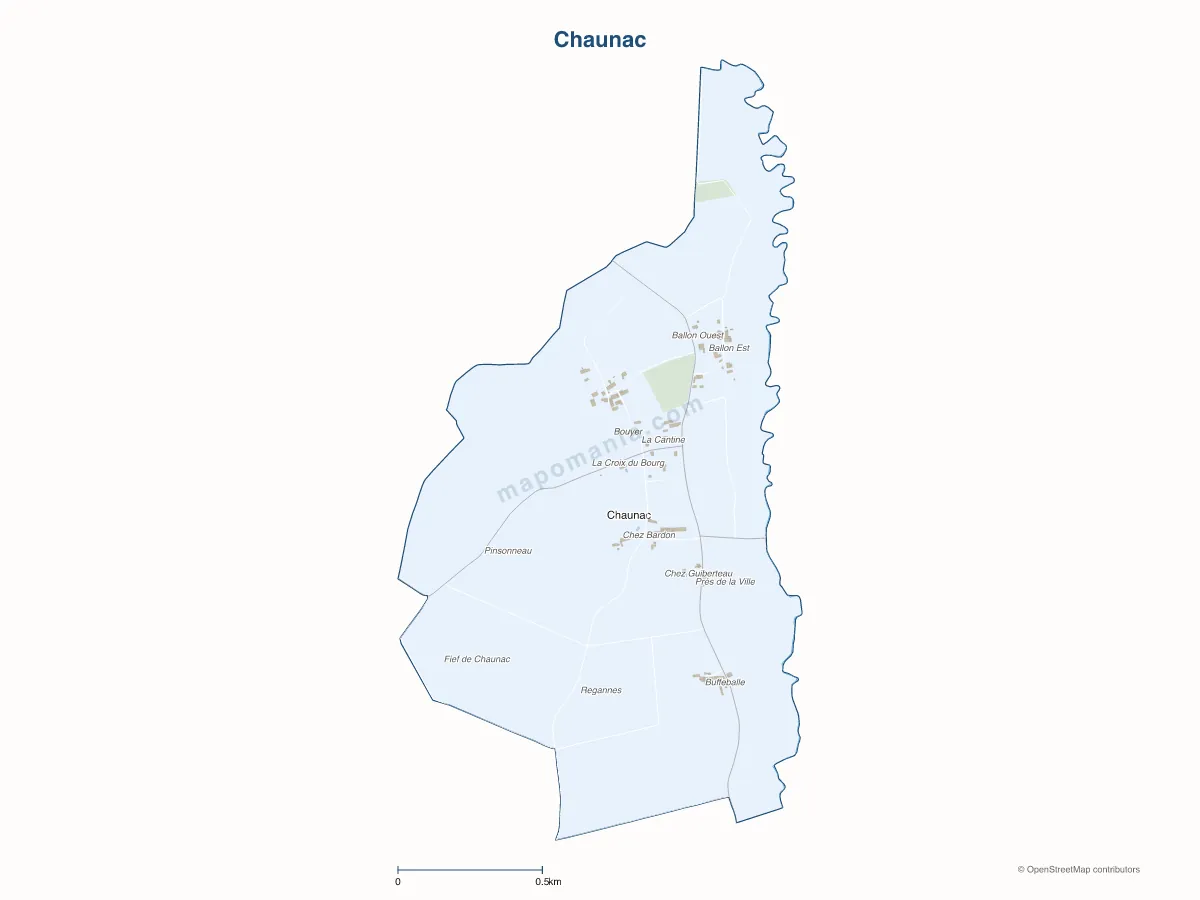 Carte de Chaunac à personnaliser