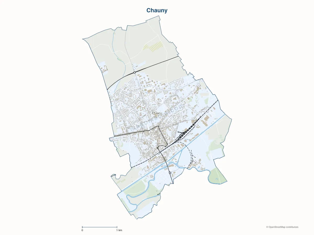 Carte de Chauny à personnaliser