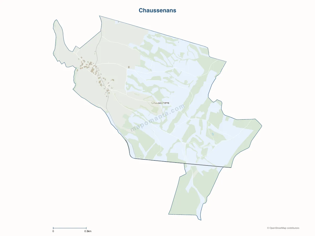 Carte de Chaussenans à personnaliser