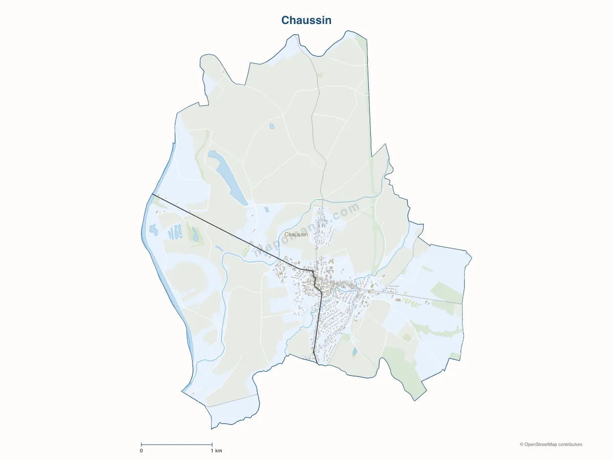 Carte de Chaussin à personnaliser
