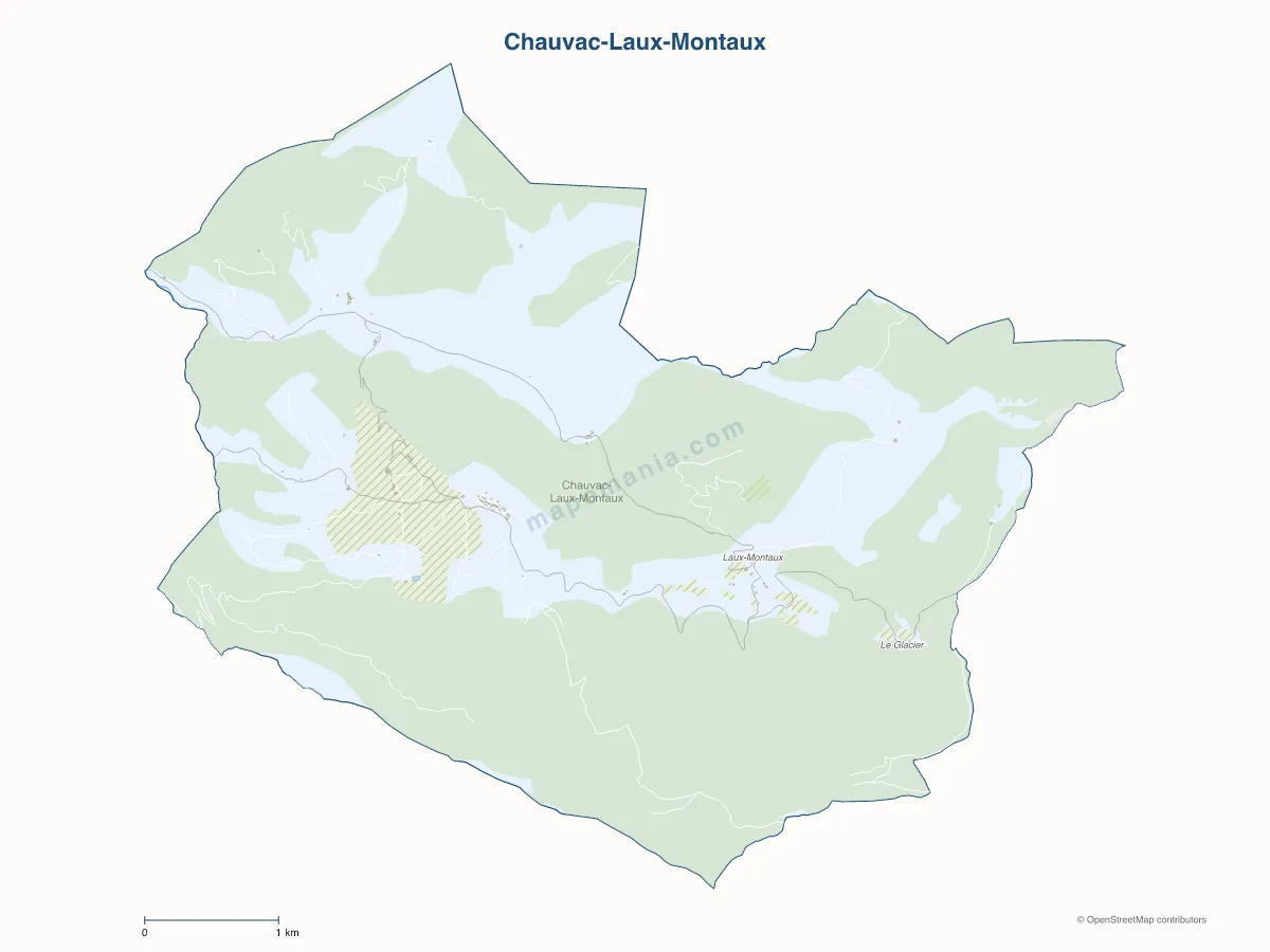 Carte de Chauvac-Laux-Montaux à personnaliser