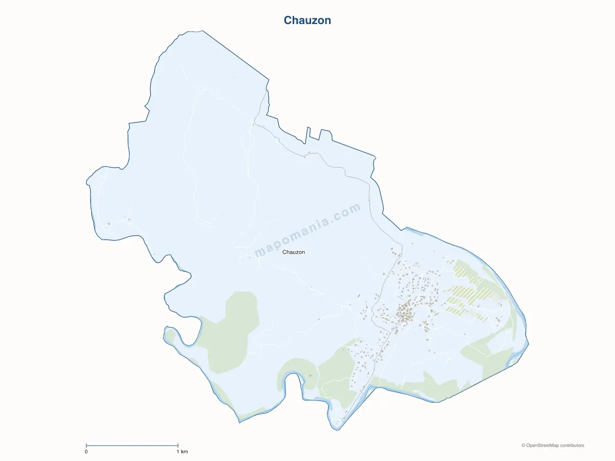 Carte de Chauzon à personnaliser