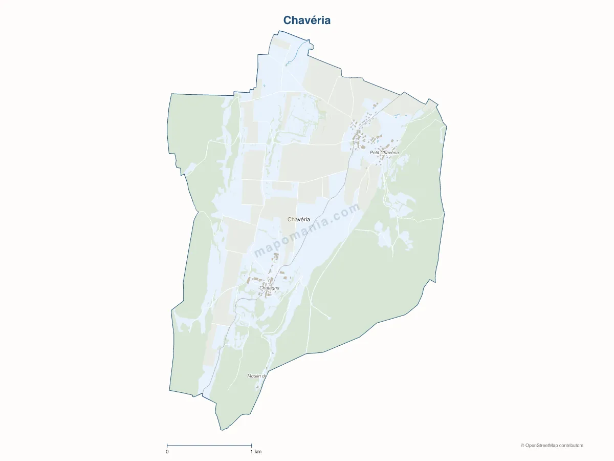 Carte de Chavéria à personnaliser
