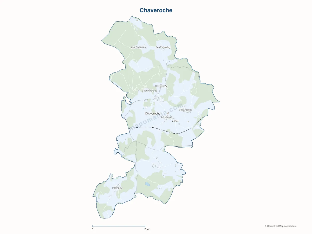 Carte de Chaveroche à personnaliser