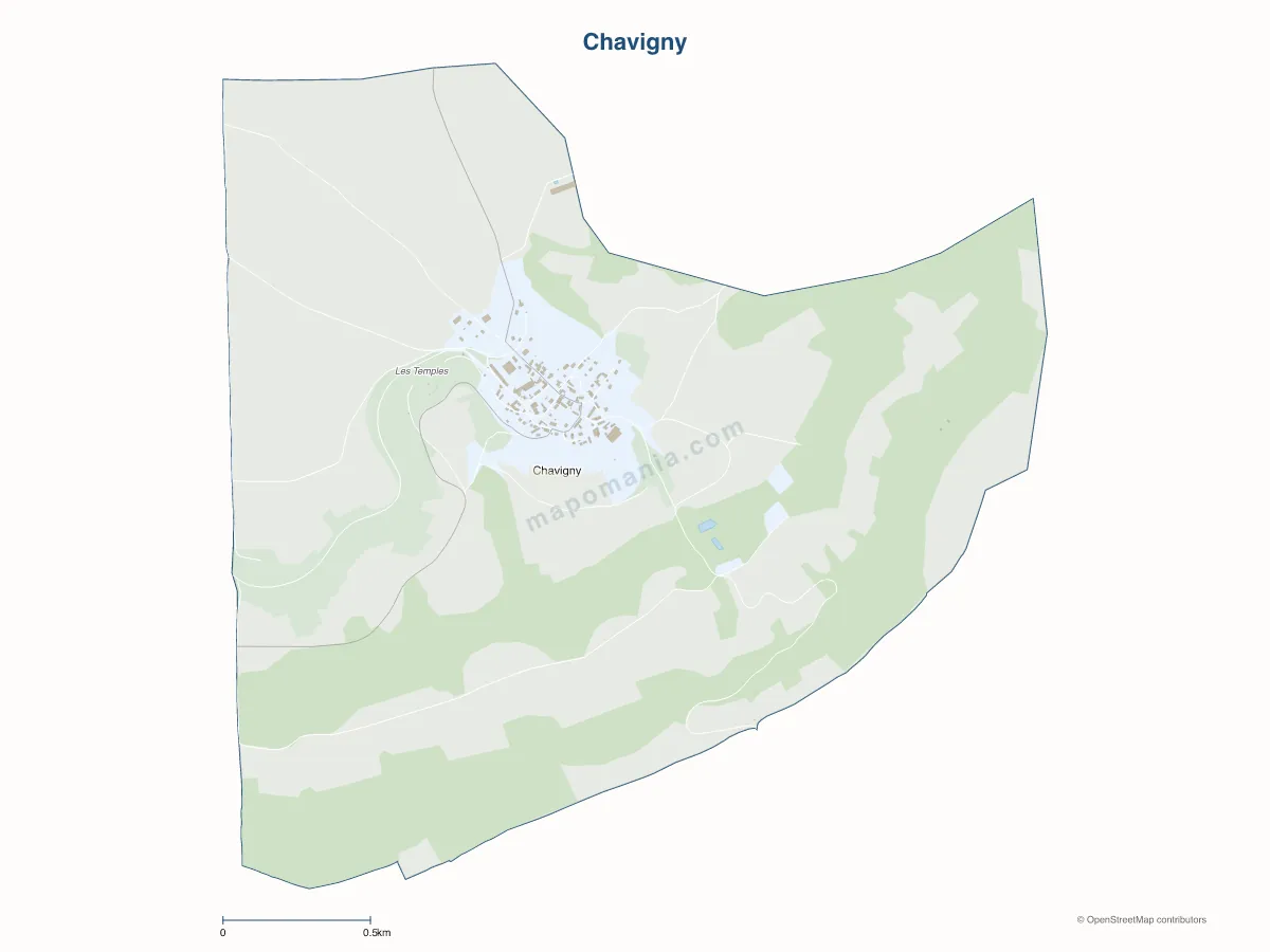 Carte de Chavigny à personnaliser