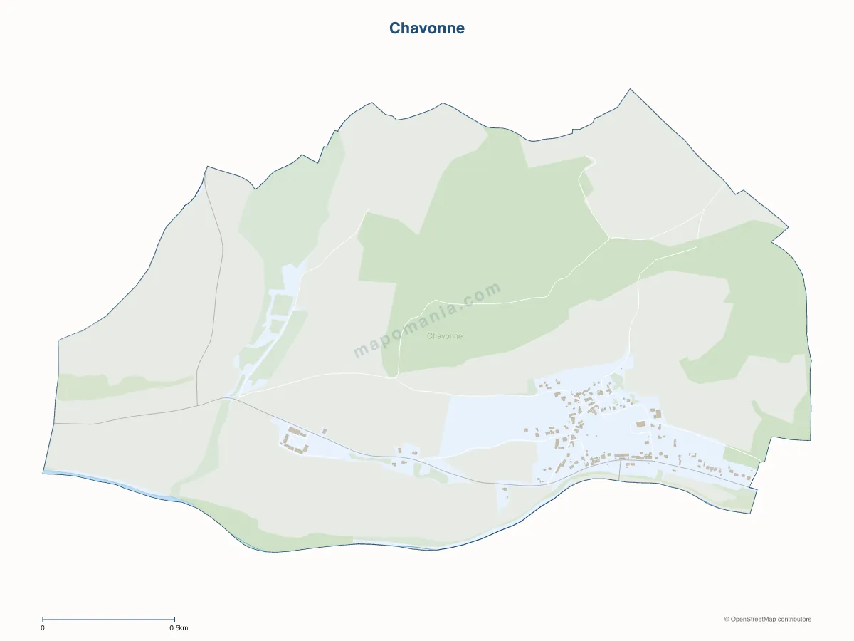 Carte de Chavonne à personnaliser