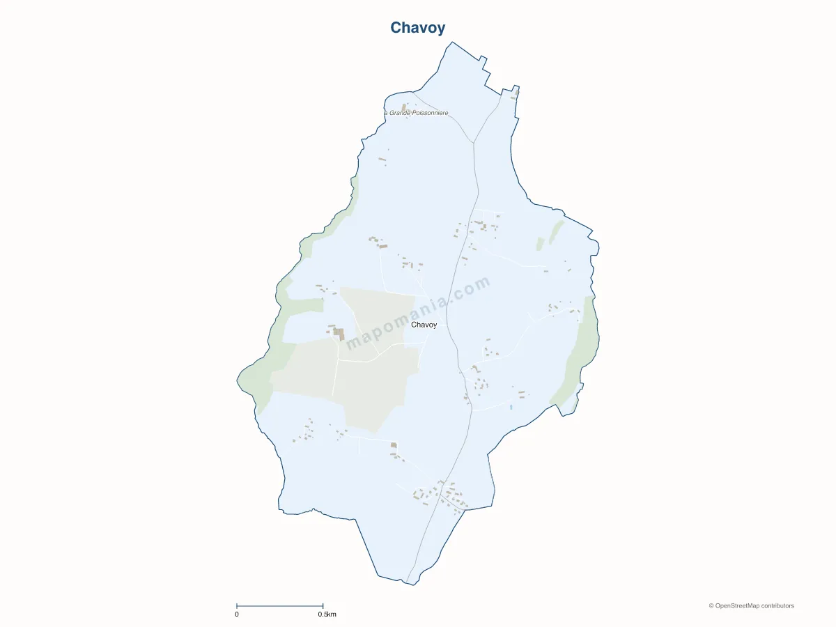 Carte de Chavoy à personnaliser