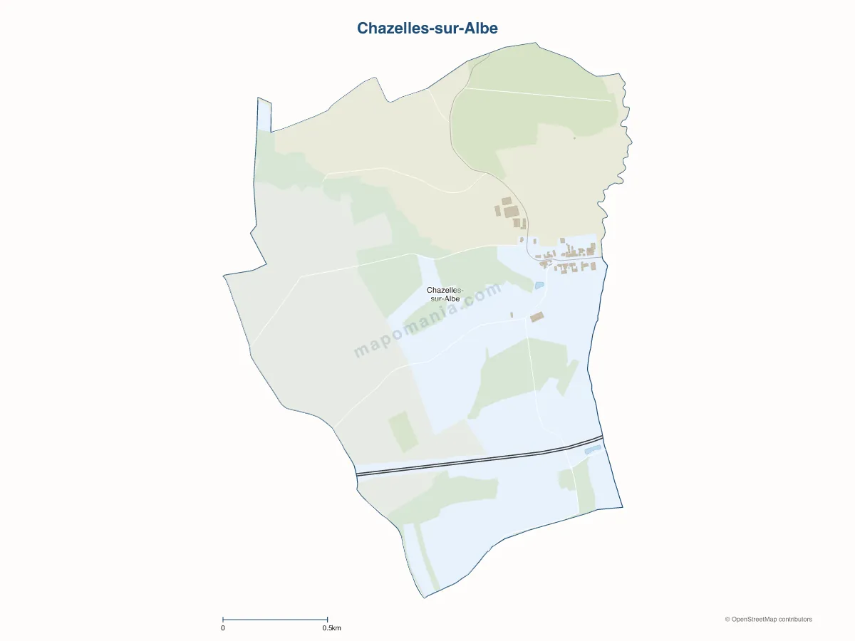 Carte de Chazelles-sur-Albe à personnaliser
