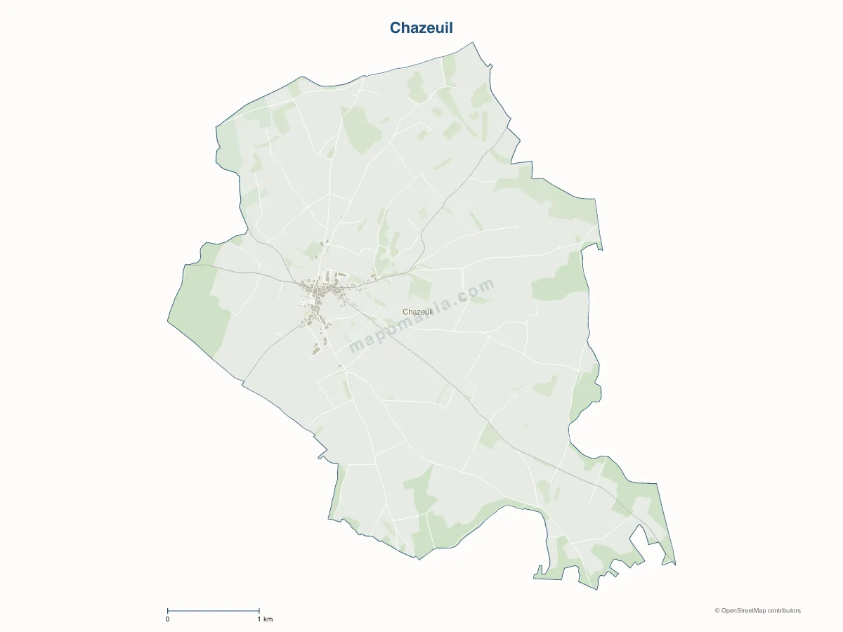 Carte de Chazeuil à personnaliser
